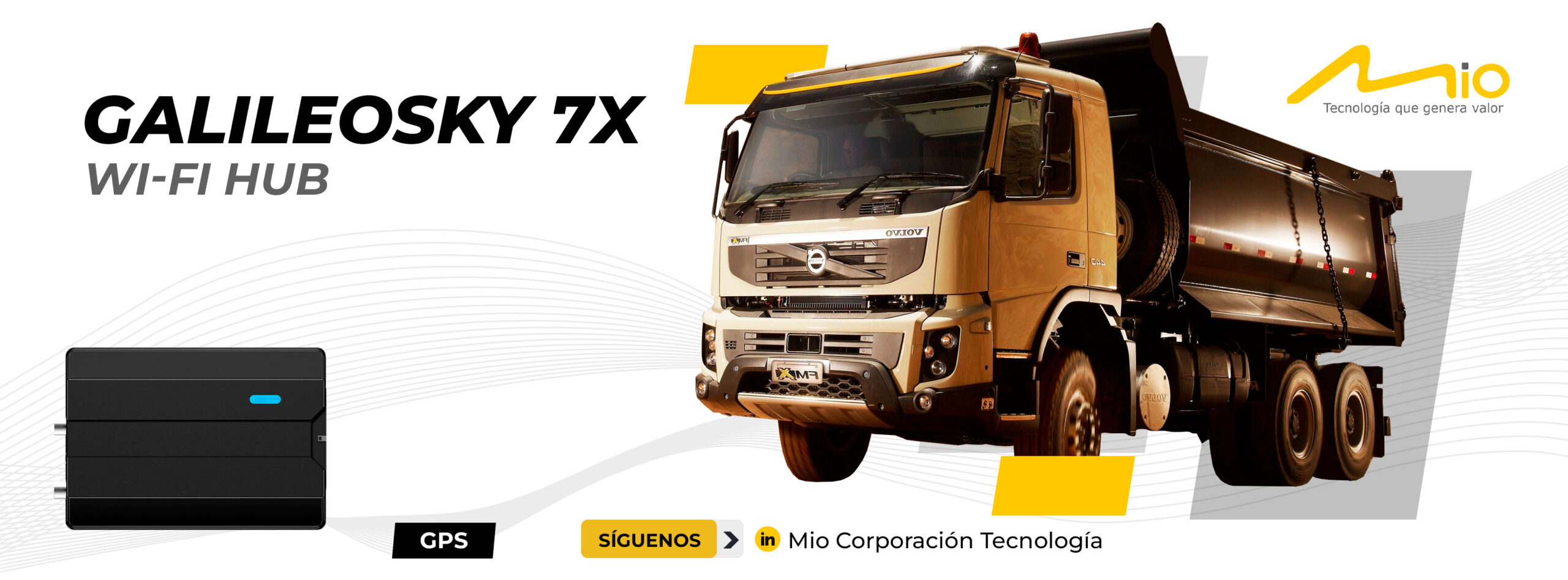 Mio Corporación Tecnología S.A.C. - Galileosky-7x Wi-Fi HUB - Localizador GPS personalizable con antenas internas y externas.