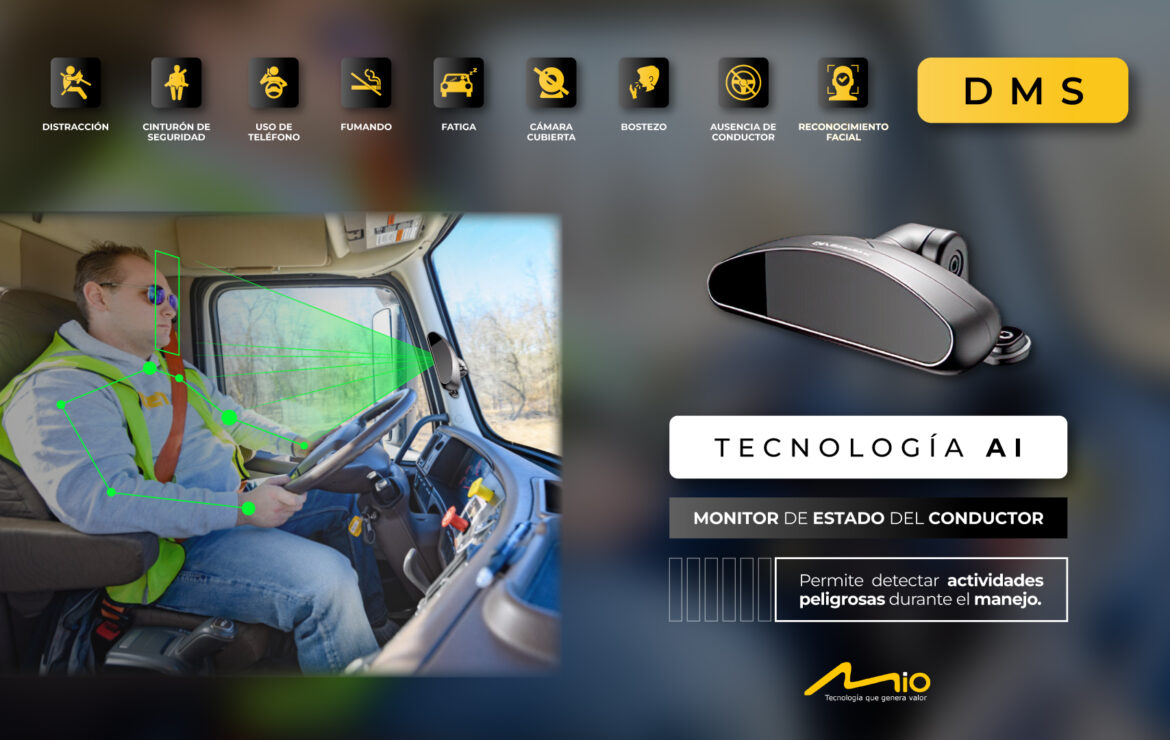 Presentamos nuestra solución: la cámara DMS (Sistema de Monitoreo al Conductor) con tecnología avanzada que utiliza Inteligencia Artificial